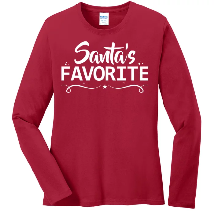 Santa's Favorite Ladies Long Sleeve Shirt