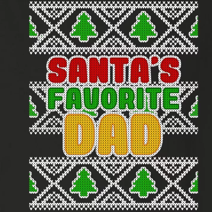 Santa's Favorite Dad Ugly Sweater Toddler Long Sleeve Shirt