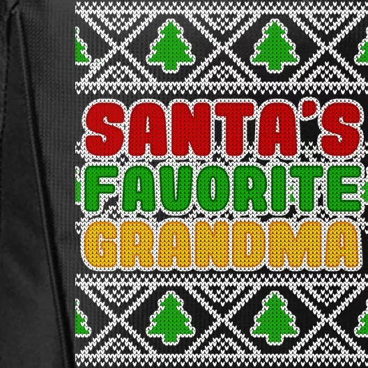 Santa's Favorite Grandma Ugly Sweater City Backpack