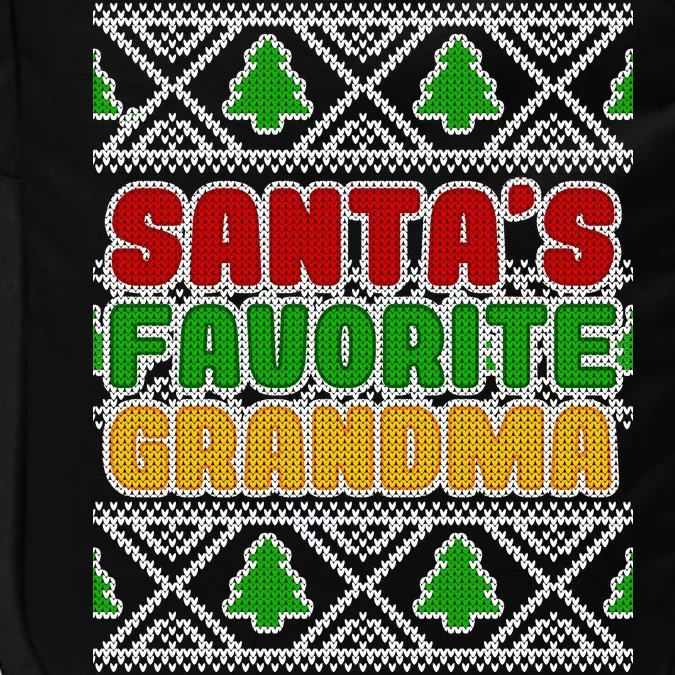 Santa's Favorite Grandma Ugly Sweater Impact Tech Backpack