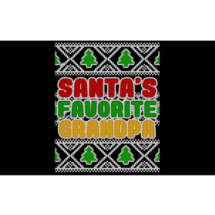 Santa's Favorite Grandpa Ugly Sweater Bumper Sticker