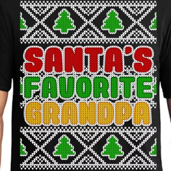 Santa's Favorite Grandpa Ugly Sweater Pajama Set