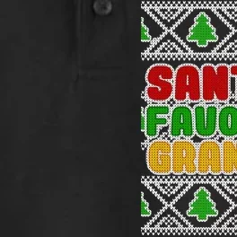 Santa's Favorite Grandpa Ugly Sweater Dry Zone Grid Performance Polo