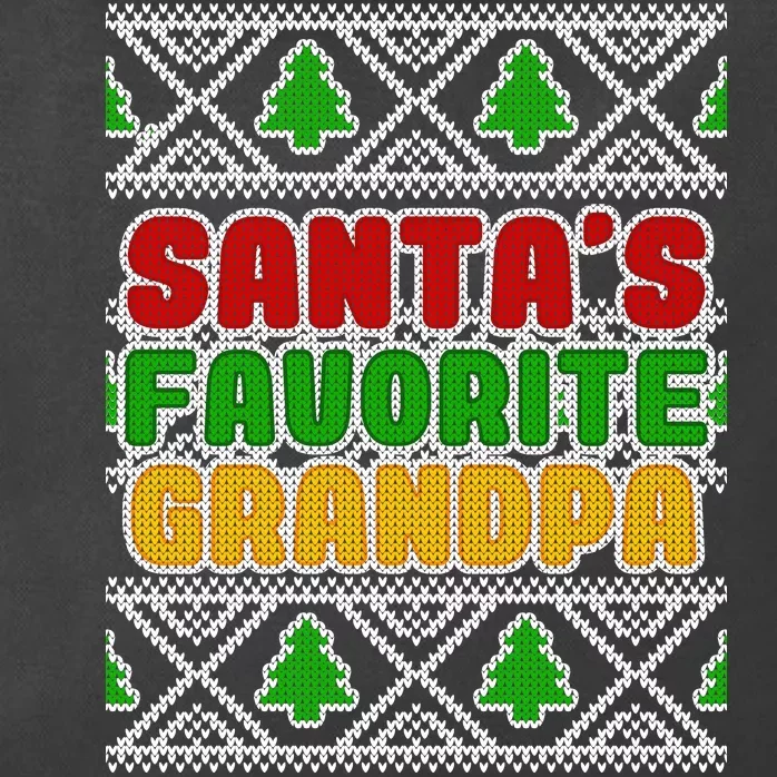 Santa's Favorite Grandpa Ugly Sweater Zip Tote Bag