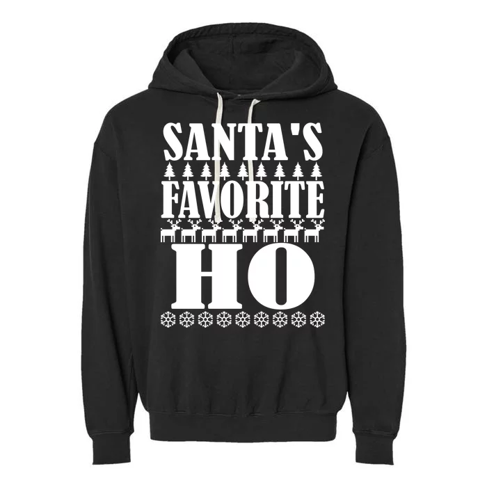 Santa's Favorite Ho Garment-Dyed Fleece Hoodie