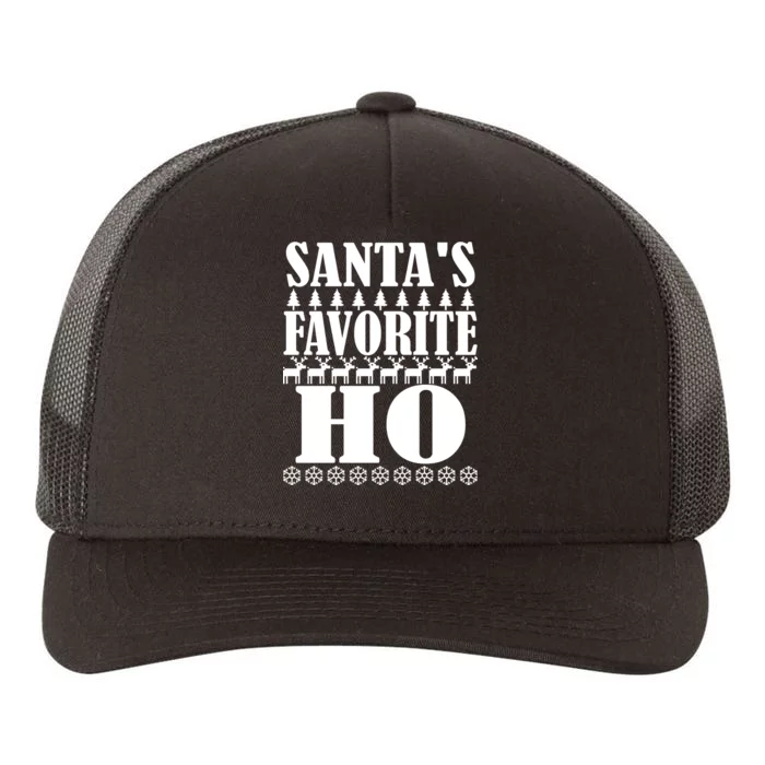 Santa's Favorite Ho Yupoong Adult 5-Panel Trucker Hat