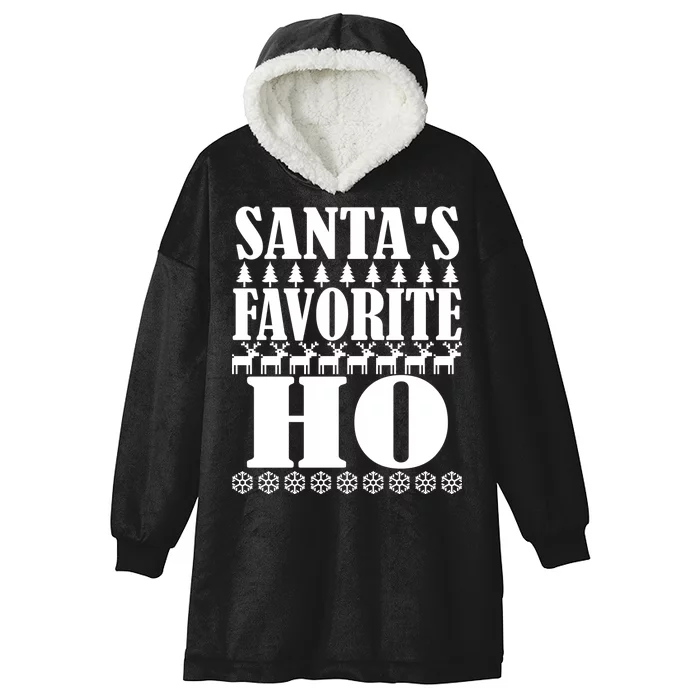 Santa's Favorite Ho Hooded Wearable Blanket