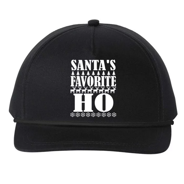 Santa's Favorite Ho Snapback Five-Panel Rope Hat