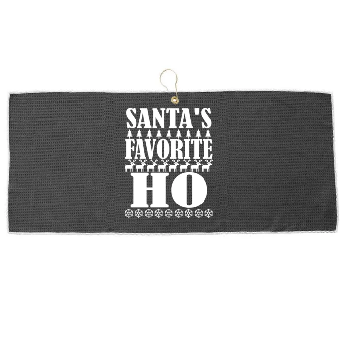 Santa's Favorite Ho Large Microfiber Waffle Golf Towel