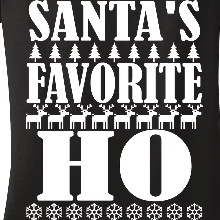 Santa's Favorite Ho Women's V-Neck T-Shirt