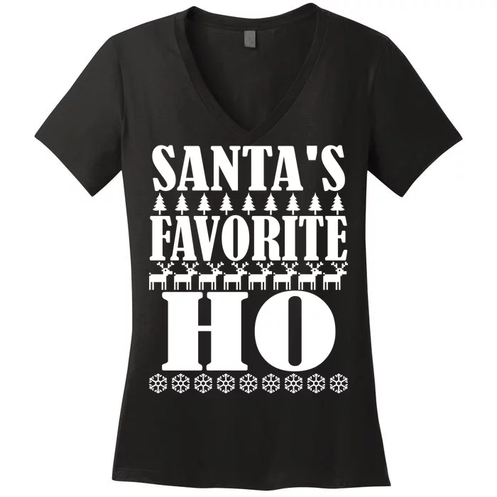 Santa's Favorite Ho Women's V-Neck T-Shirt