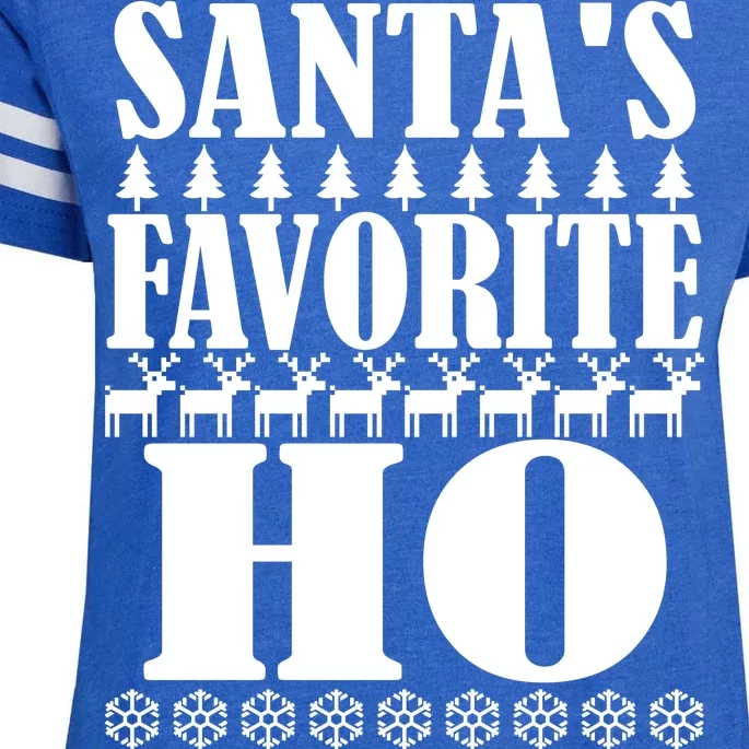 Santa's Favorite Ho Enza Ladies Jersey Football T-Shirt