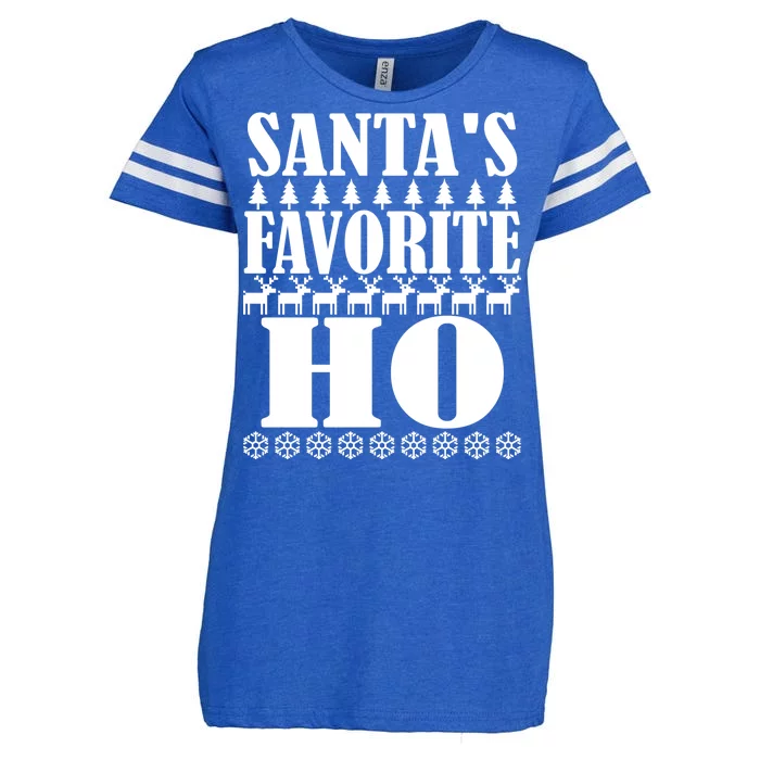 Santa's Favorite Ho Enza Ladies Jersey Football T-Shirt