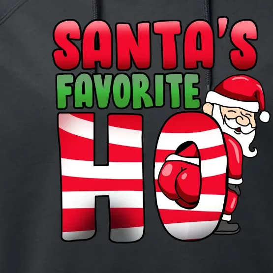 Santa's Favorite Ho Funny X-Mas Performance Fleece Hoodie