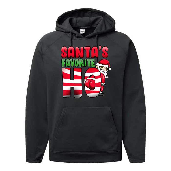 Santa's Favorite Ho Funny X-Mas Performance Fleece Hoodie