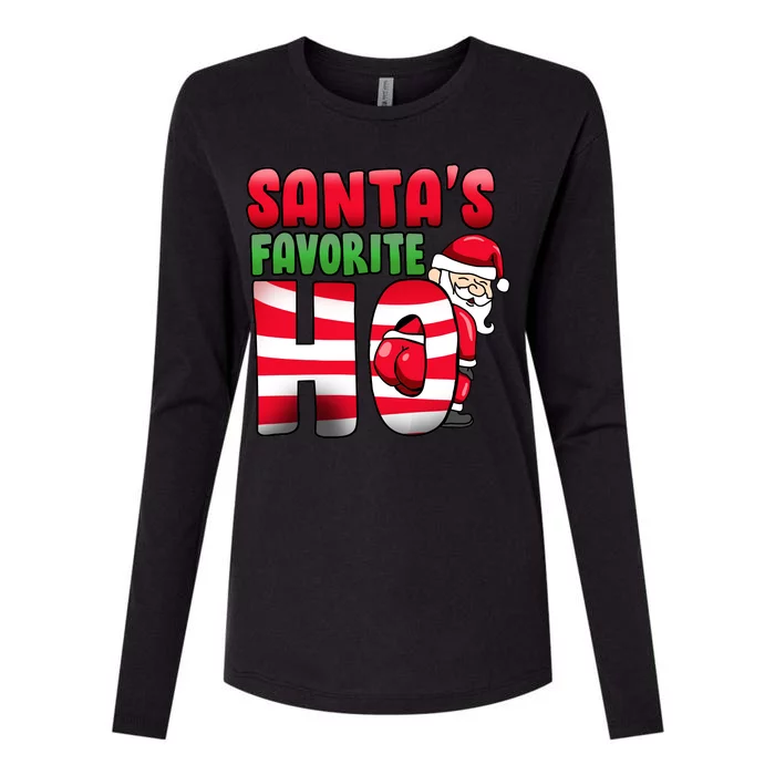 Santa's Favorite Ho Funny X-Mas Womens Cotton Relaxed Long Sleeve T-Shirt