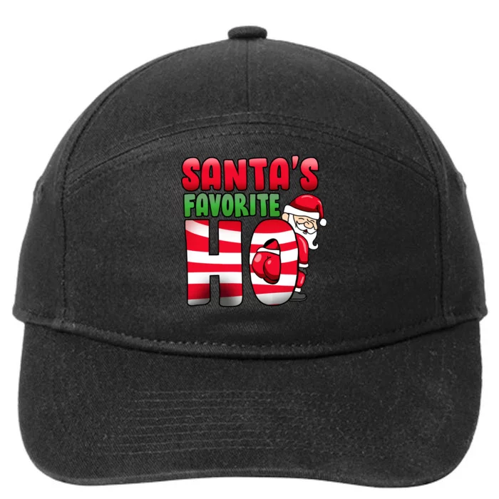 Santa's Favorite Ho Funny X-Mas 7-Panel Snapback Hat