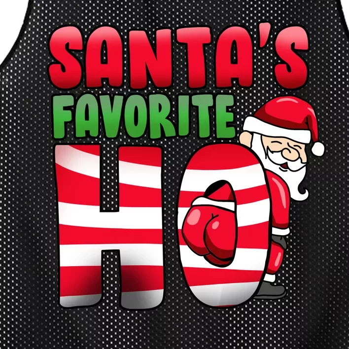 Santa's Favorite Ho Funny X-Mas Mesh Reversible Basketball Jersey Tank