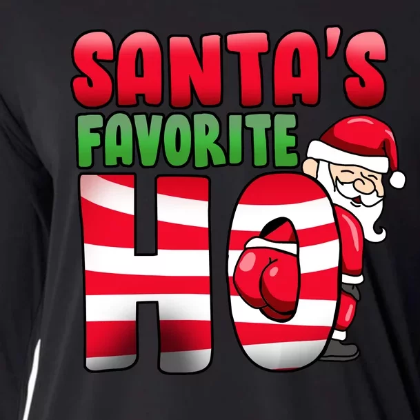 Santa's Favorite Ho Funny X-Mas Cooling Performance Long Sleeve Crew