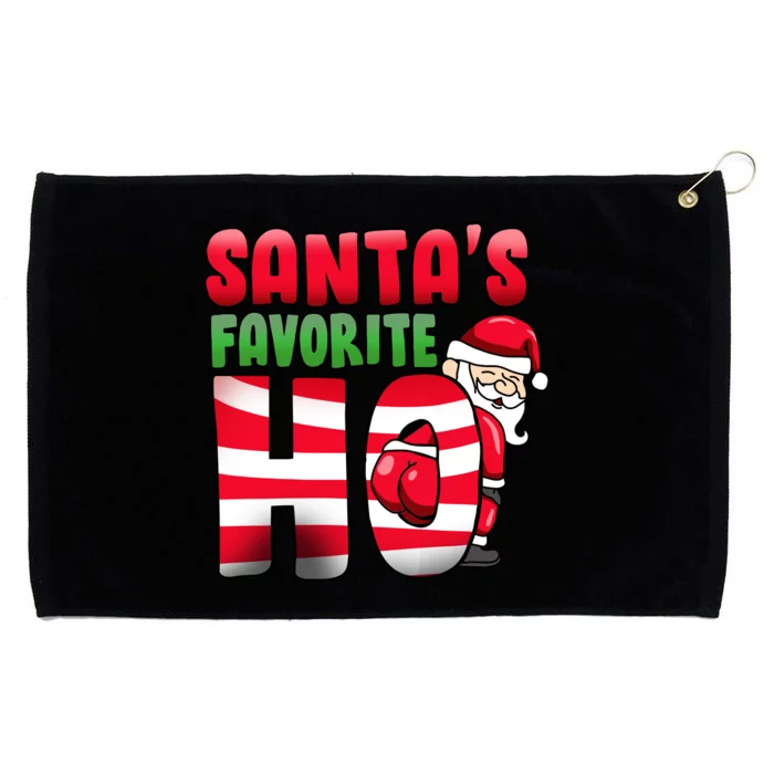 Santa's Favorite Ho Funny X-Mas Grommeted Golf Towel