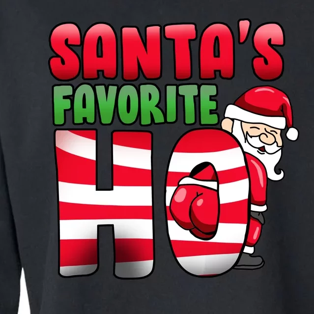 Santa's Favorite Ho Funny X-Mas Cropped Pullover Crew