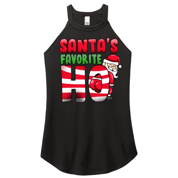 Santa's Favorite Ho Funny X-Mas Women’s Perfect Tri Rocker Tank