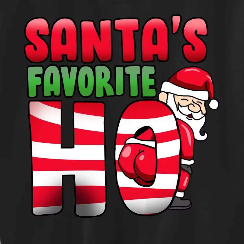 Santa's Favorite Ho Funny X-Mas Kids Sweatshirt