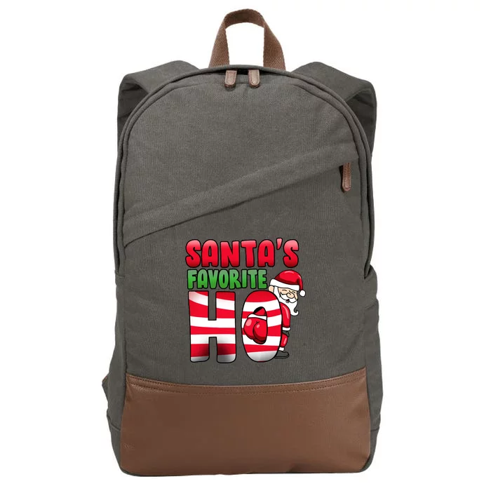 Santa's Favorite Ho Funny X-Mas Cotton Canvas Backpack