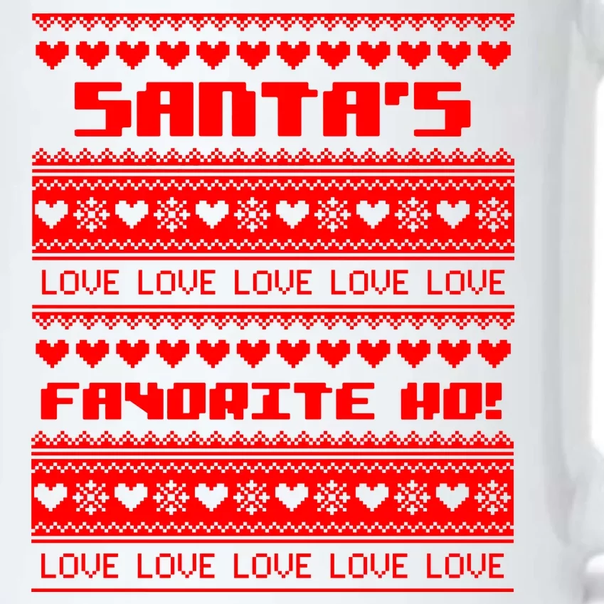 Santa's Favorite Ho Ugly Christmas Sweater Black Color Changing Mug