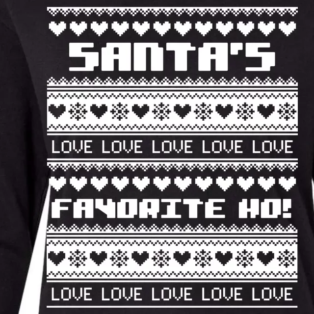 Santa's Favorite Ho Ugly Christmas Sweater Womens Cotton Relaxed Long Sleeve T-Shirt