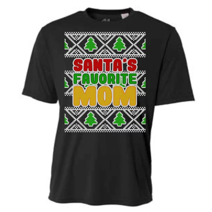 Santa's Favorite Mom Ugly Sweater Cooling Performance Crew T-Shirt