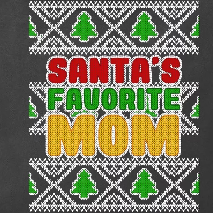 Santa's Favorite Mom Ugly Sweater Zip Tote Bag