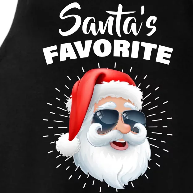 Santa's Favorite Second Grade Crew Christmas Ladies Tri-Blend Wicking Tank