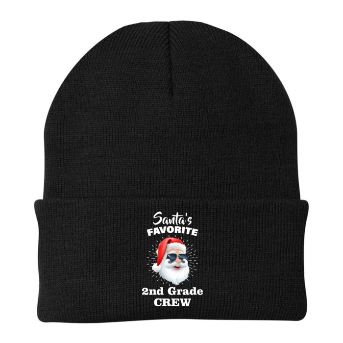 Santa's Favorite Second Grade Crew Christmas Knit Cap Winter Beanie