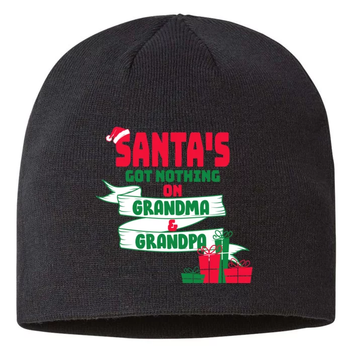 Santa's Got Nothing On Grandma And Grandpa Christmas 8 1/2in Sustainable Knit Beanie