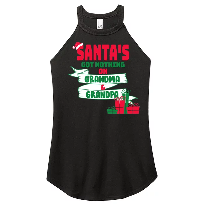 Santa's Got Nothing On Grandma And Grandpa Christmas Women’s Perfect Tri Rocker Tank