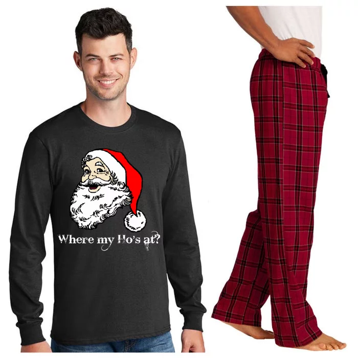 Santa's Ho Funny Christmas Long Sleeve Pajama Set