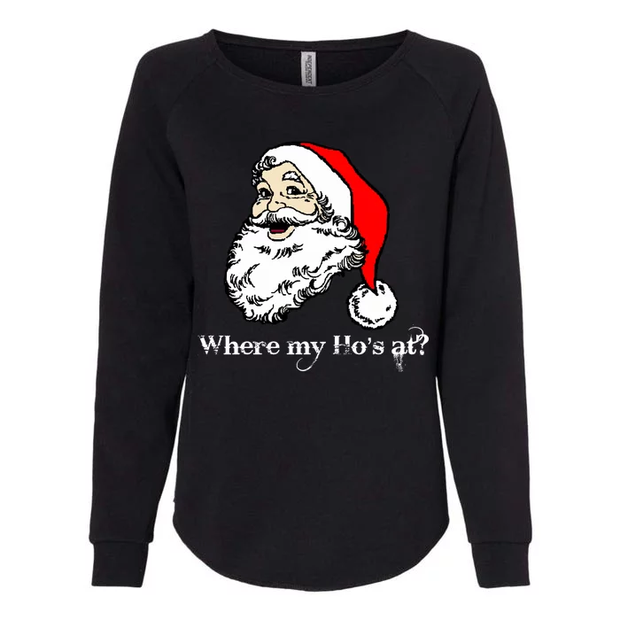 Santa's Ho Funny Christmas Womens California Wash Sweatshirt