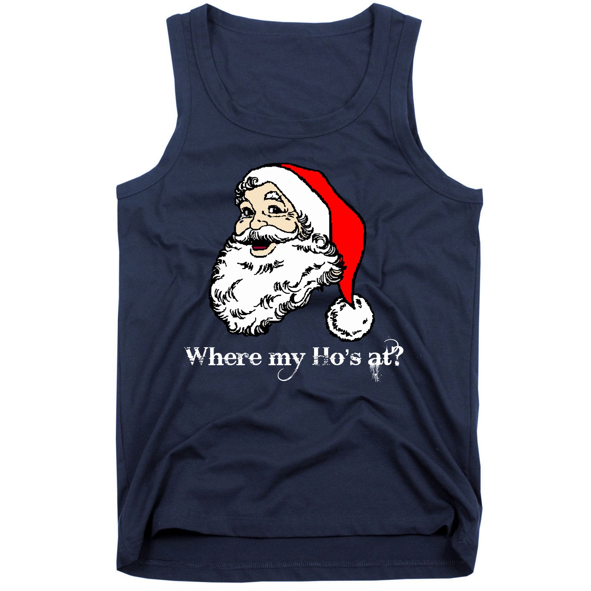 Santa Claus with Beer Tank Top Christmas in July Tank Top Funny Summer Xmas Tank Top Gift for Men Women