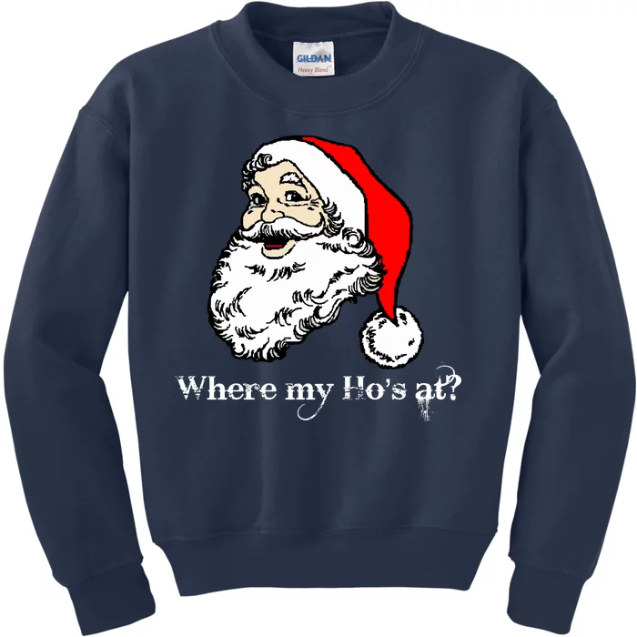 Santa's Ho Funny Christmas Kids Sweatshirt