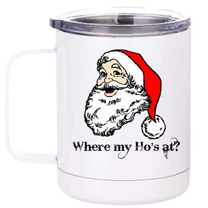 Santa's Ho Funny Christmas Front & Back 12oz Stainless Steel Tumbler Cup