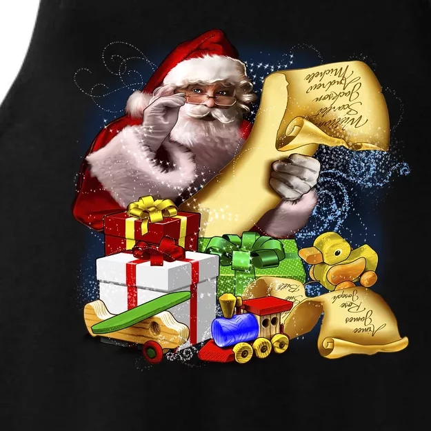 Santa's Making a List Ladies Tri-Blend Wicking Tank