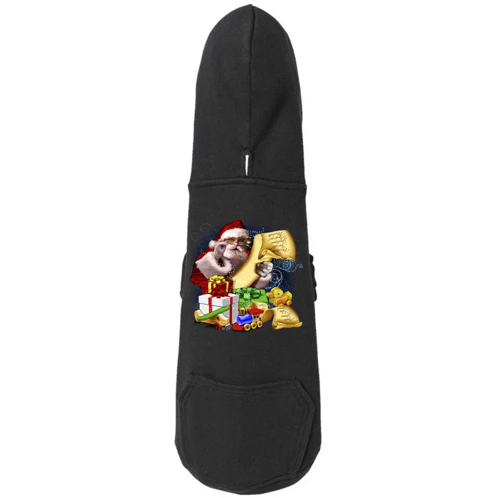 Santa's Making a List Doggie 3-End Fleece Hoodie