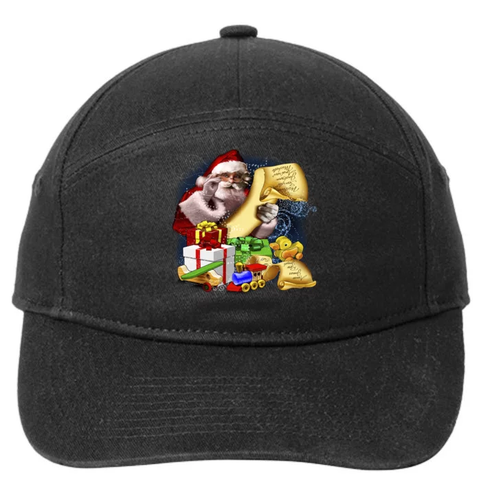 Santa's Making a List 7-Panel Snapback Hat