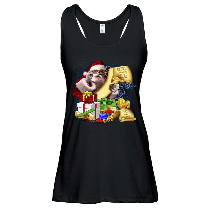 Santa's Making a List Ladies Essential Flowy Tank