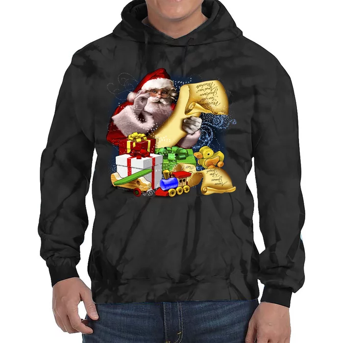 Santa's Making a List Tie Dye Hoodie