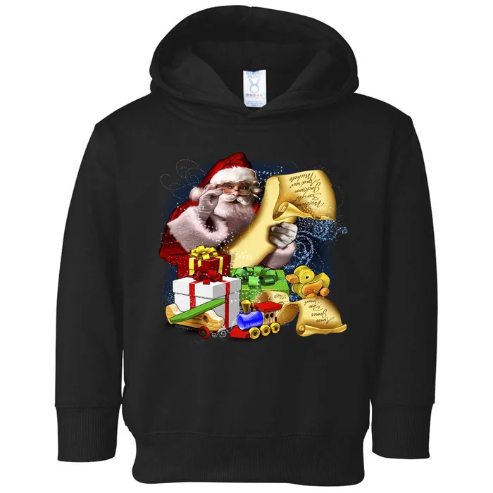 Santa's Making a List Toddler Hoodie