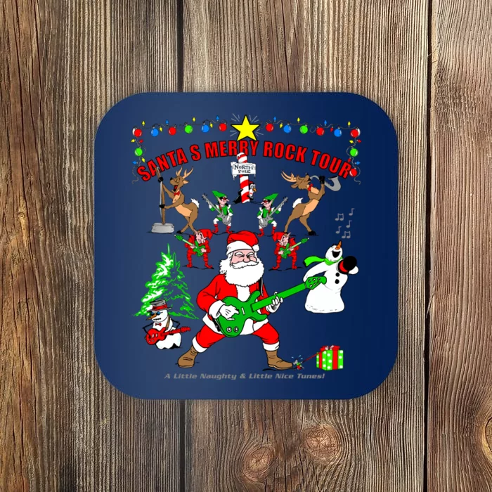 Santa's Merry Christmas Rock Tour Coaster