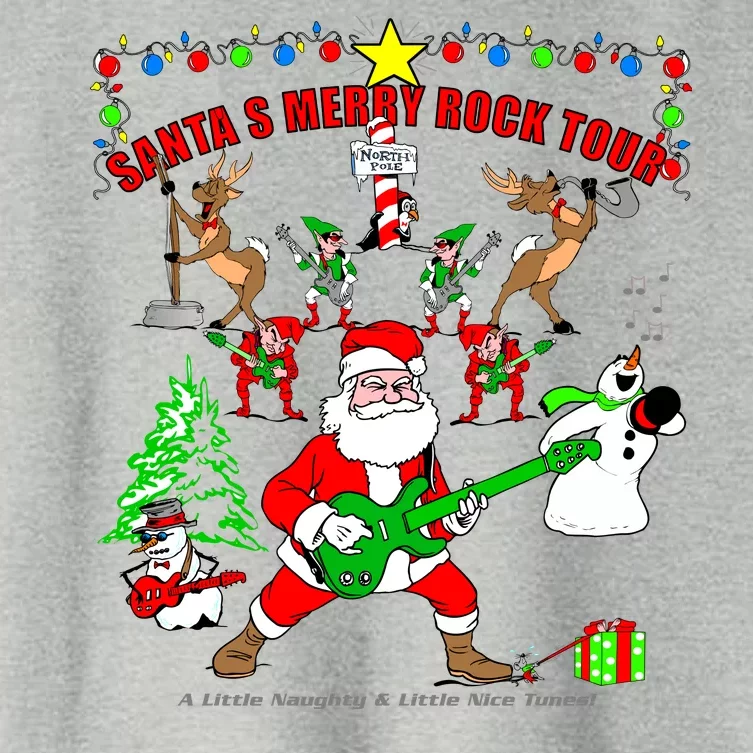 Santa's Merry Christmas Rock Tour Women's Crop Top Tee