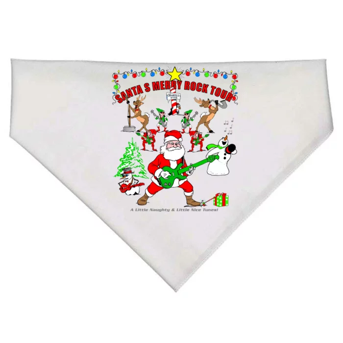 Santa's Merry Christmas Rock Tour USA-Made Doggie Bandana